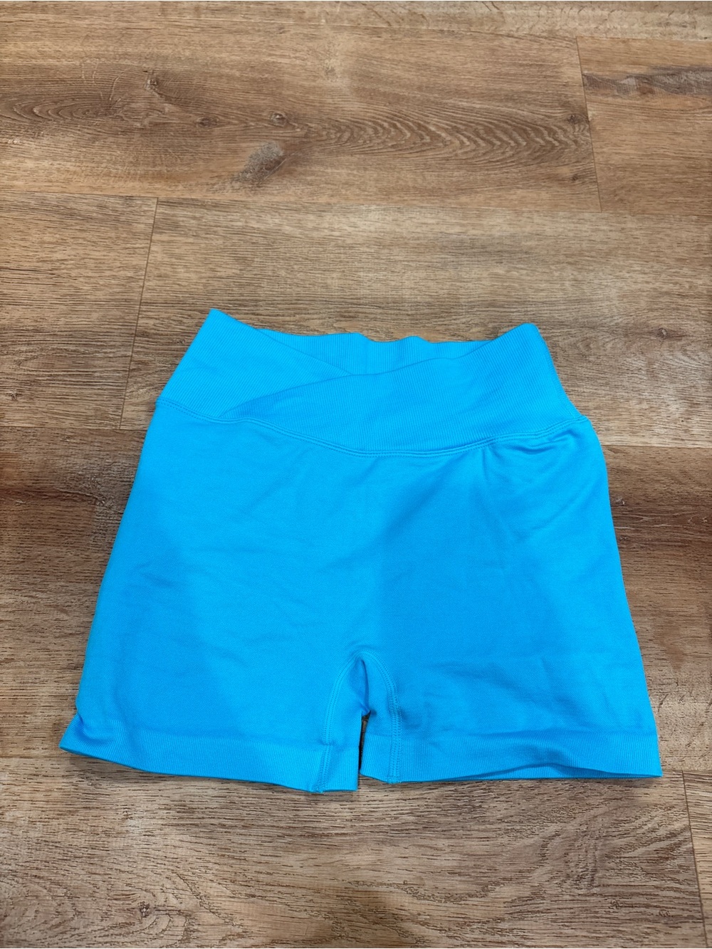 Amazon Bright Blue High-Waist Bike Shorts